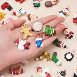 39Pcs Resin Pendants Christmas Gingerbread Man for Jewelry Making