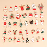 39pcs Colorful Christmas Enamel Charms Small Pendant Xmas DIY Jewelry Making