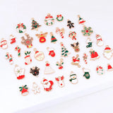 39pcs Colorful Christmas Enamel Charms Small Pendant Xmas DIY Jewelry Making