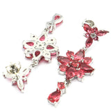 Pink Raspberry Rhodolite Garnet Earrings for Wedding 925 Sterling Silver