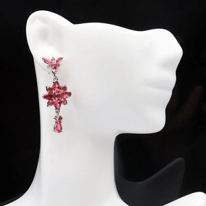 Pink Raspberry Rhodolite Garnet Earrings for Wedding 925 Sterling Silver