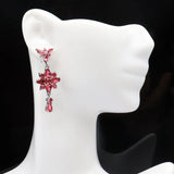 Pink Raspberry Rhodolite Garnet Earrings for Wedding 925 Sterling Silver