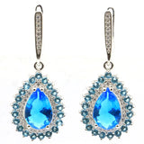 925 Solid Silver Romantic Paris Topaz CZ Earrings