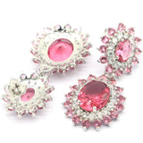 Pink Tourmaline CZ Women Dating Silver Earrings