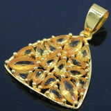 Violet Tanzanite CZ Jewelry Set 14K Silver Pendant Earrings
