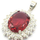 Violet Tanzanite Pink Rasperry Pendant