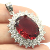 Violet Tanzanite Pink Rasperry Pendant