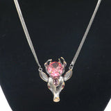 Neo-Gothic Buck Necklace with Gemstones