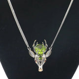 Neo-Gothic Buck Necklace with Gemstones