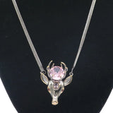 Neo-Gothic Buck Necklace with Gemstones