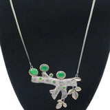 Neo-Gothic Buck Necklace with Gemstones