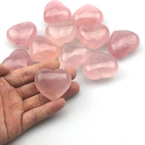 39x44mm Heart Rose Quartz Stone Bead for Jewelry Making