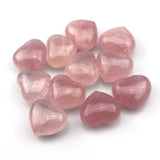 39x44mm Heart Rose Quartz Stone Bead for Jewelry Making