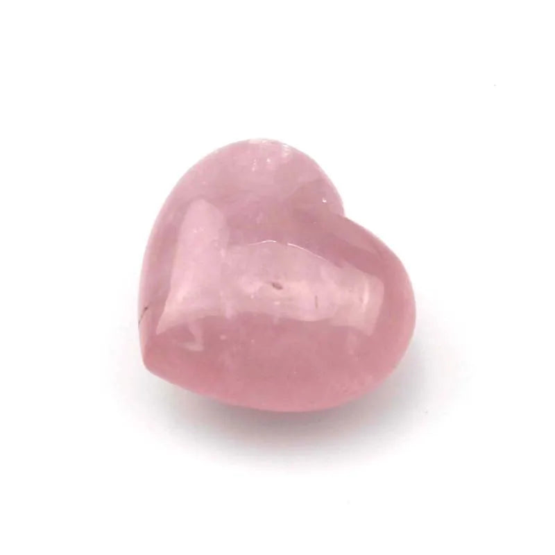 39x44mm Heart Rose Quartz Stone Bead for Jewelry Making