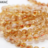 Natural Citrine Quartz Bead Bracelet 8-8.8mm