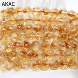 Natural Citrine Quartz Bead Bracelet 8-8.8mm