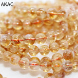 Natural Citrine Quartz Bead Bracelet 8-8.8mm