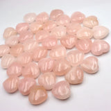 Heart Statue Carved Rose Quartz Healing Crystal Stone Gift Ornament