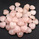 Heart Statue Carved Rose Quartz Healing Crystal Stone Gift Ornament