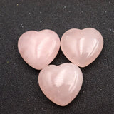Heart Statue Carved Rose Quartz Healing Crystal Stone Gift Ornament