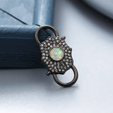 Colorful Polygonal Lock Druzy CZ Hooks DIY Jewelry