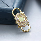 Colorful Polygonal Lock Druzy CZ Hooks DIY Jewelry