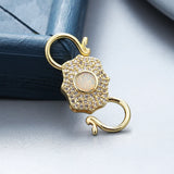 Colorful Polygonal Lock Druzy CZ Hooks DIY Jewelry