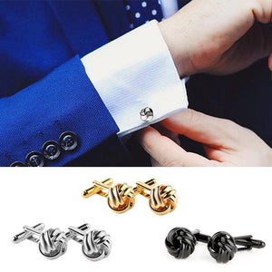 Metal Knots Enamel Cufflink Cuff Link Wedding Accessories