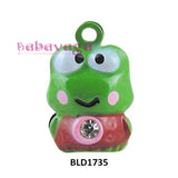 Rhinestone Frog Jingle Bells Charms Pendant Gift