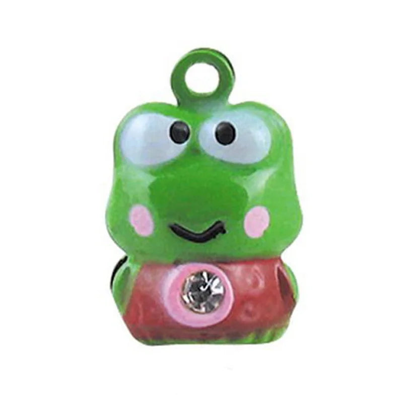 Rhinestone Frog Jingle Bells Charms Pendant Gift