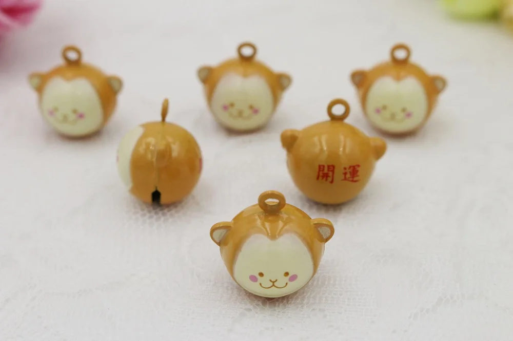Enamel Monkey Jingle Bell Cartoon Charms Pet's Necklace Pendant