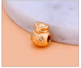3D 100% 999 Silver Money-Bag Beads Silver Good Luck Beads DIY Jewelry Findings