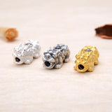 3D 999 Silver Pixiu Beads Fengshui Wealth Lucky Animal Beads