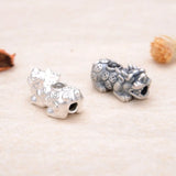 3D 999 Silver Pixiu Beads Fengshui Wealth Lucky Animal Beads