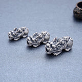 999 Silver Pixiu Beads Real Pure Silver Lucky Fengshui Wealth Pixiu Beads