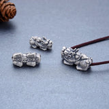 999 Silver Pixiu Beads Real Pure Silver Lucky Fengshui Wealth Pixiu Beads