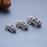 999 Silver Pixiu Beads Real Pure Silver Lucky Fengshui Wealth Pixiu Beads