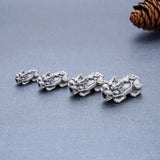 999 Silver Ruyi Pixiu Bead Fengshui Charm Piyao Good Luck Wealth