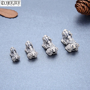999 Silver Ruyi Pixiu Bead Fengshui Charm Piyao Good Luck Wealth