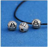 999 Silver Tibetan Buddha Bead Good Luck DIY Bracelet Jewelry