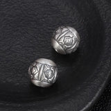 100% 999 Silver Tibetan Dorje Symbol Bead DIY Bracelet Jewelry Findings
