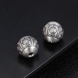100% 999 Silver Tibetan Dorje Symbol Bead DIY Bracelet Jewelry Findings