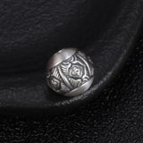 100% 999 Silver Tibetan Dorje Symbol Bead DIY Bracelet Jewelry Findings