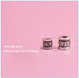 999 Silver Tibetan Six Words Beads OM Mani DIY Bracelet Findings