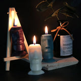 3D Abstract Human Face Head Candle Epoxy Resin Mold DIY Crafts