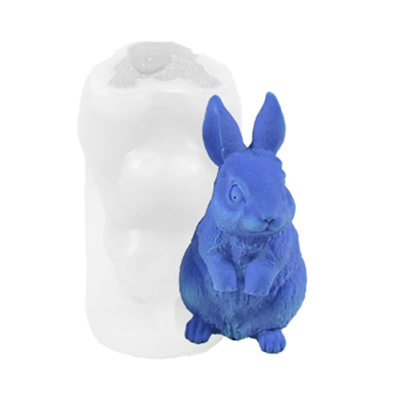 Bunny Silicone Candle Mold for Candle Making DIY Crafts Resin Mold Aromatherapy