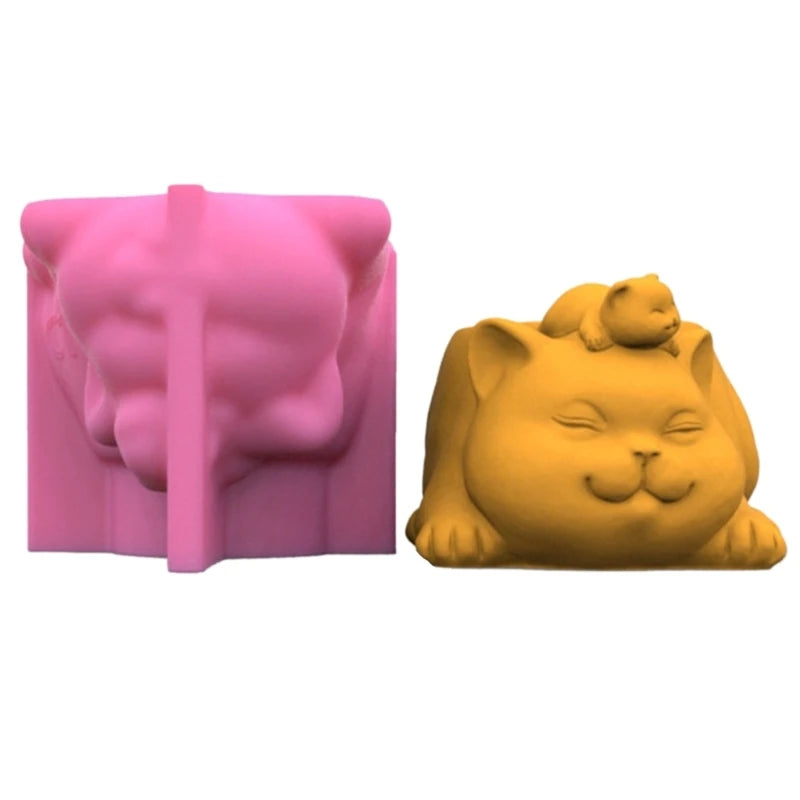 3D Frog Succulent Planter Mold for DIY Pen Holder Home Decor