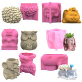 3D Animal Flowerpot Pen Holder Elephant Mold