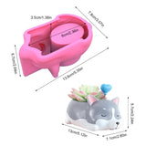 3D Animal Flowerpot Pen Holder Elephant Mold