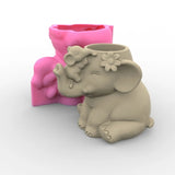 3D Animal Flowerpot Pen Holder Elephant Mold
